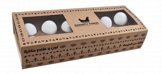 InstaShop development team Zanaty Farm White Eggs, 6 Per Pack - Image 1