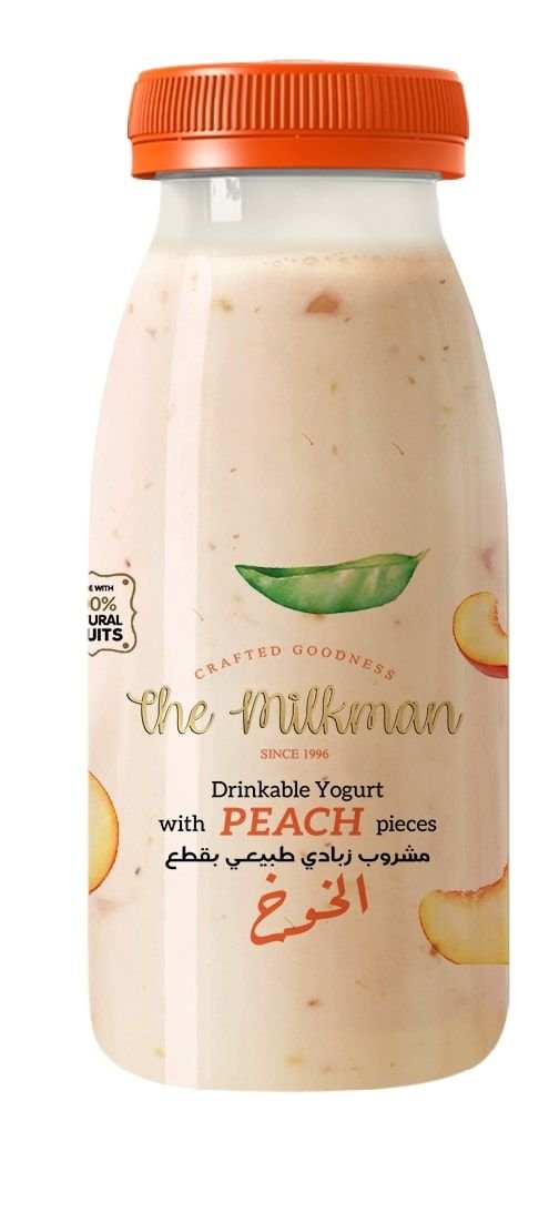 63a2d6ccabf9e62669d70ddd.jpg The Milkman Drinkable Yogurt with Peach Pieces, 200ml - Image 1