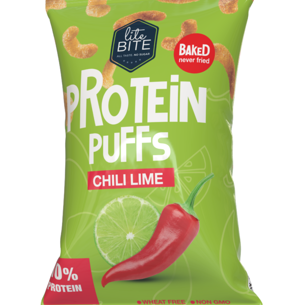 Lite Bite Chili Lime Protein Puffs, 40g