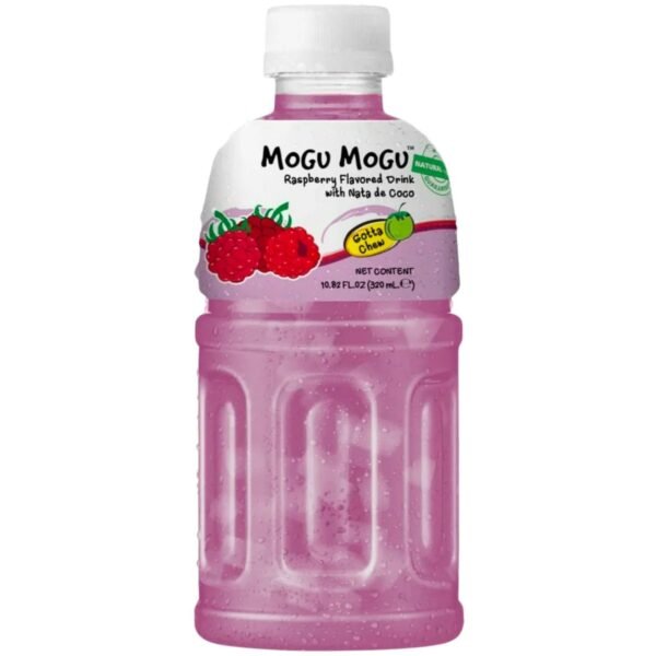 Mogu Mogu Raspberry Flavoured Drink with Nata De Coco, 320ml