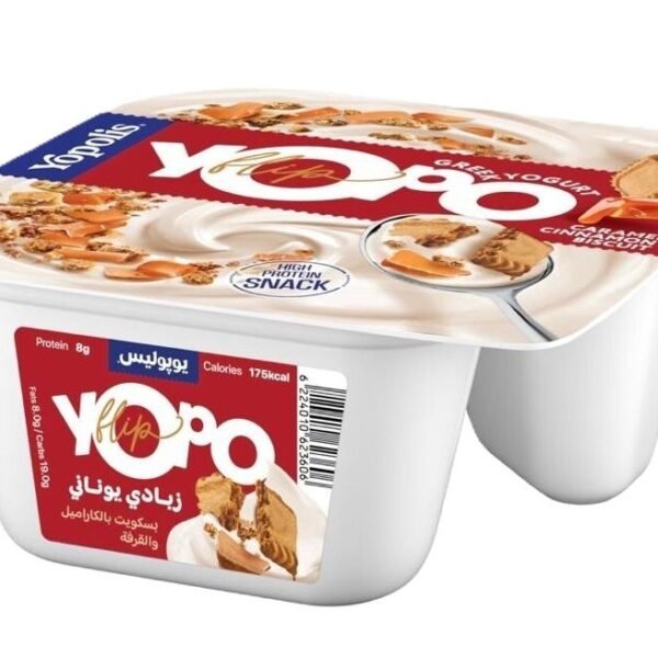 Yopo Caramel Cinnamon Biscuit Greek Yogurt, 145g