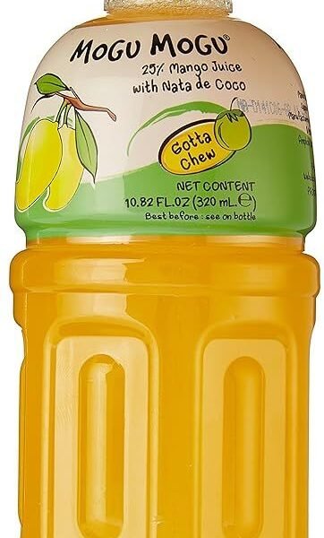 Mogu Mogu Mango Flavoured Drink with Nata De Coco, 320ml