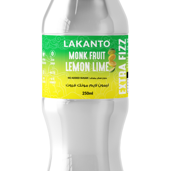 Lakanto Sugar Free Monk Fruit Lemon Lime Soft Drink, 250ml