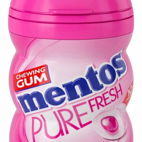 Mentos Pure Fresh Chewing Gums with Green Tea Extract Bubble Fresh Flavor, 10 Pieces