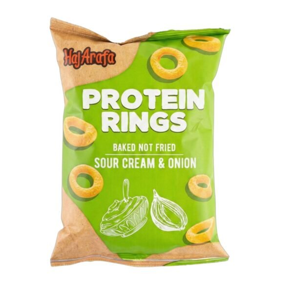 Haj Arafa Protein Rings Sour Cream & Onions, 60g