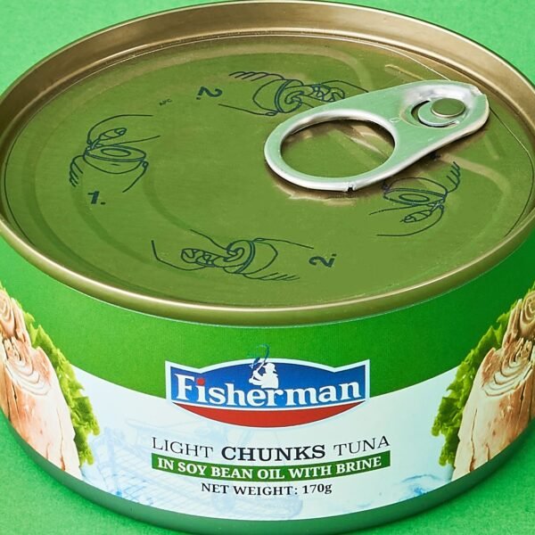 Fisherman Light Chunks Tuna in Soybean Oil and Brine - 170 gm