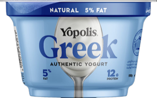 EGY_6224010623019.png Yopolis Greek Natural Yoghurt 5% Fat, 150g - Image 1