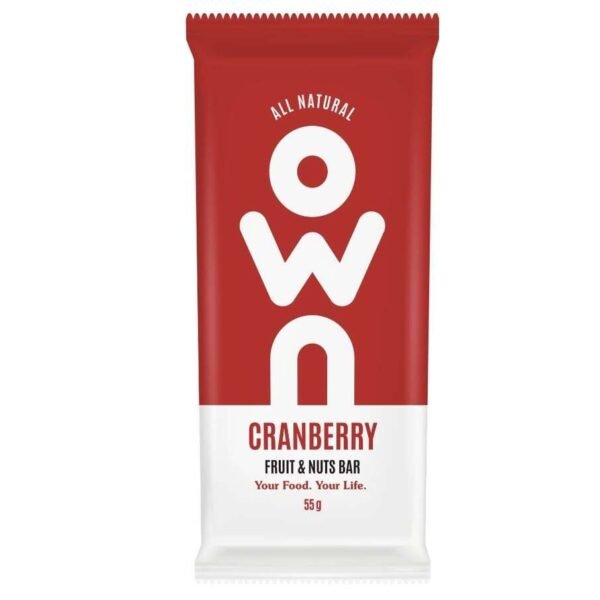 OWN Cranberry & Nuts Bar 55 Gm