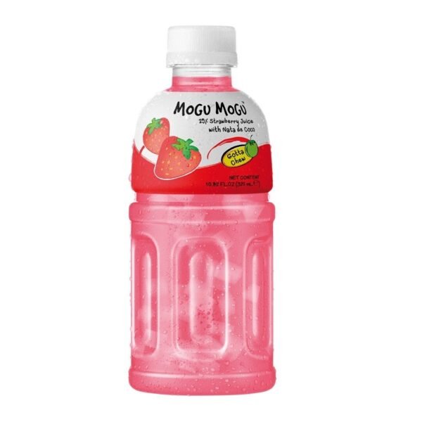 Mogu Mogu Strawberry Juice with Nata de Coco, 320ml
