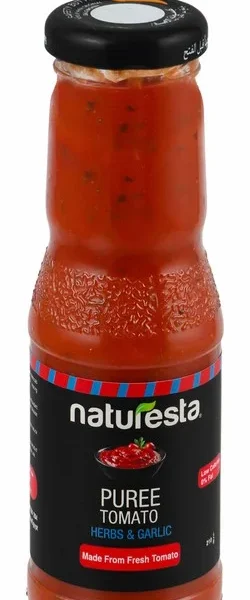 Naturesta Herbs & Garlic Tomato Puree - vegan, fats free, artificial additives free