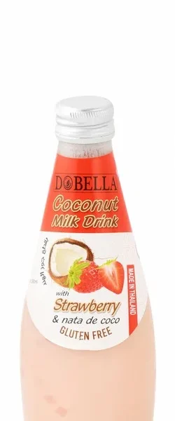 Dobella Long Life Coconut Drink with Strawberry & Nata de Coco - gluten free
