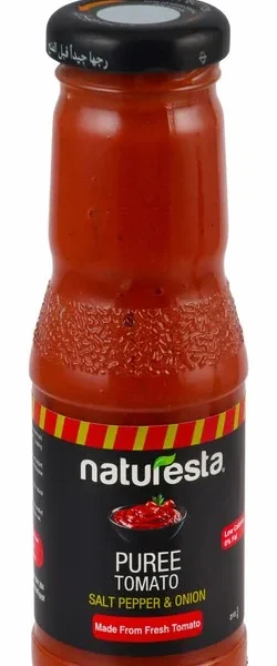 Naturesta Salt Pepper & Onion Tomato Puree - vegan, fats free, artificial additives free