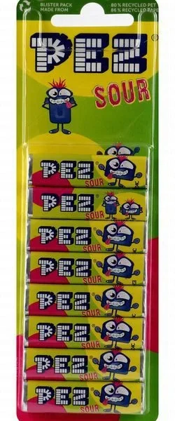 Pez Play Assorted Sour Candy Tablets - gluten free, lactose free