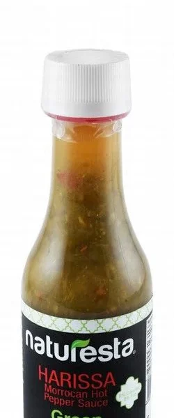 Naturesta Green Harrisa Hot Pepper Sauce - vegan, gluten free, artificial additives