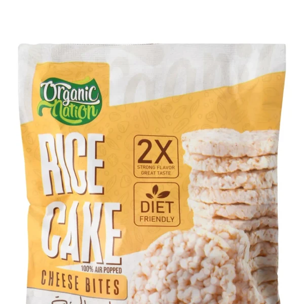 Organic Nation Air Popped Rice Cakes Cheese Bites Flavor - low calorie