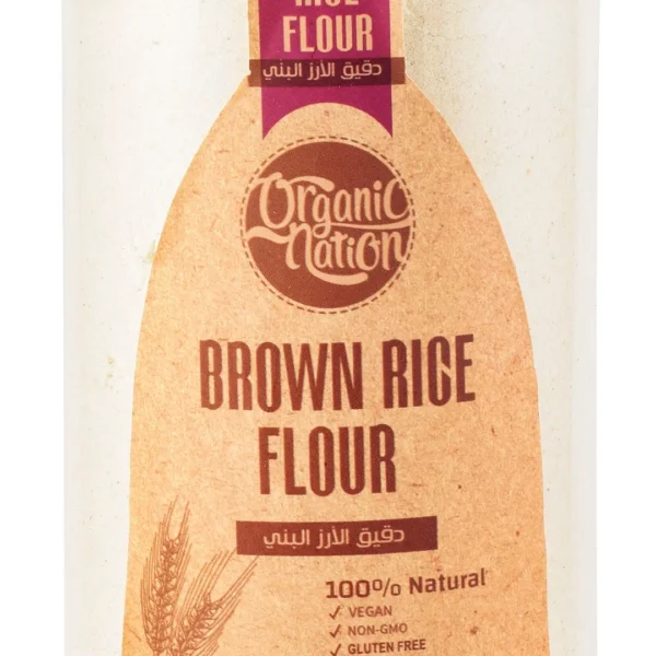 Organic Nation Organic Wholegrain Brown Rice Flour - vegan, GMO free, gluten free