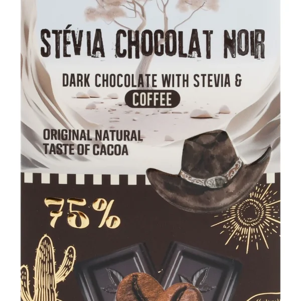 Zero Dark Chocolate Slab Coffee Flavor with Stevia - no added sugar, vegan, gluten free