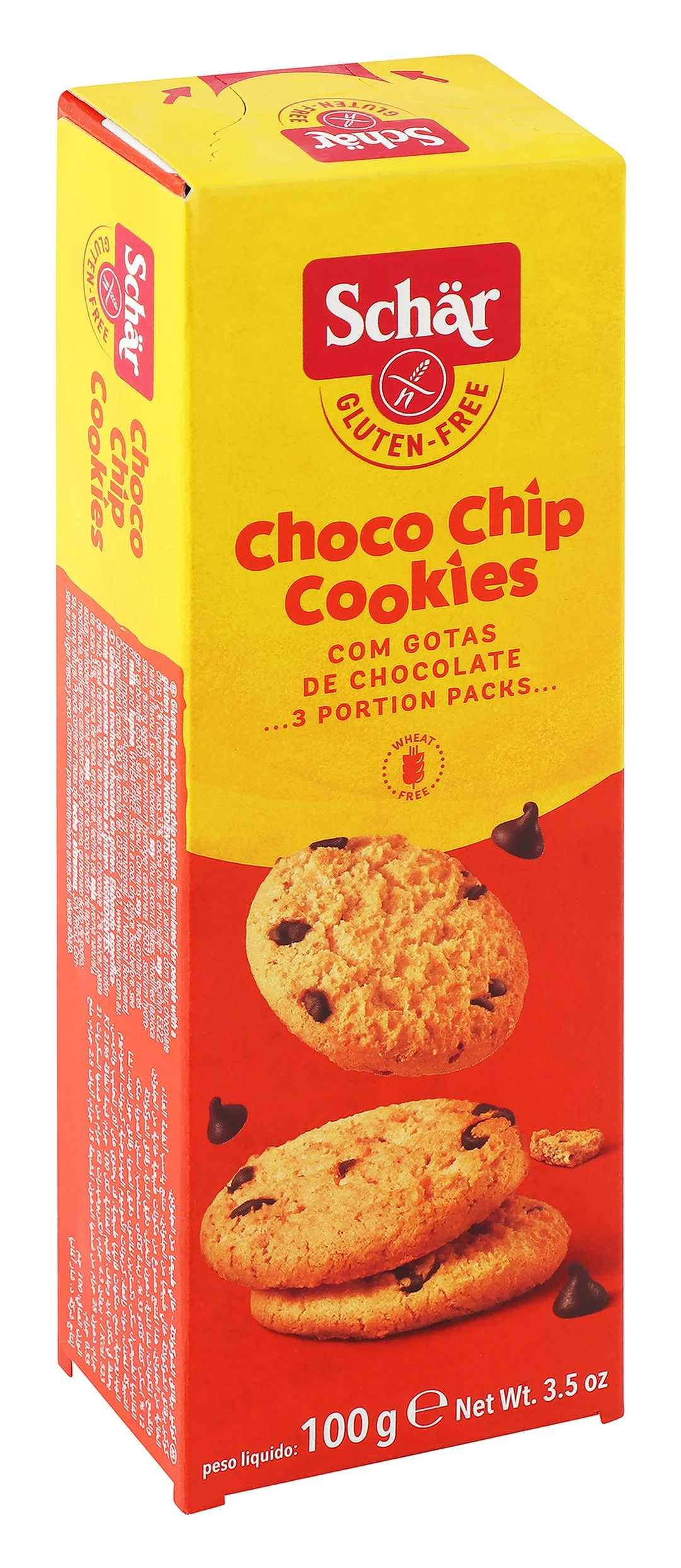 09bc070b-7bd2-4ab6-b1e8-33e5c881ea780396 Schar Choco Chip Cookies (3x3 Pieces) - gluten free - Image 1