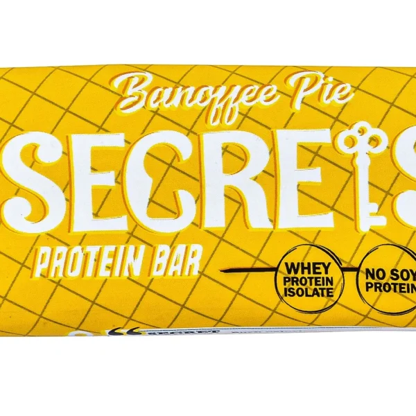 Organic Nation Secrets 24g Isolate Whey Protein Bar Banoffee Pie Flavor - soy protein free