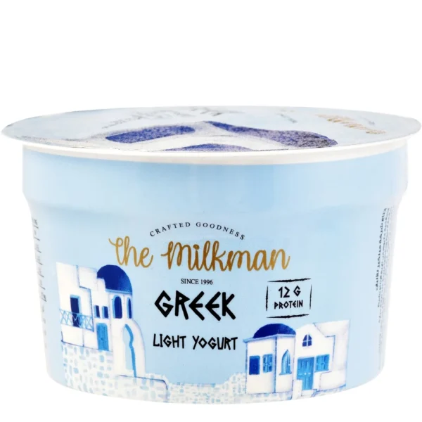 The Milkman 12g Protein Light Greek Yogurt - preservatives free, artificial colors free, flavoring free