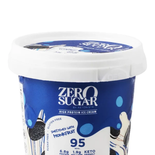 Ketonista Zero Sugar 6.8g Protein Cookies & Cream Ice Cream - gluten free, artificial color free