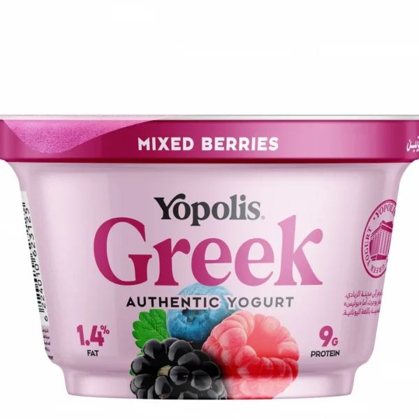 Yopolis 9g Protein Mixed Berries Greek Yogurt (1.4% Fat)