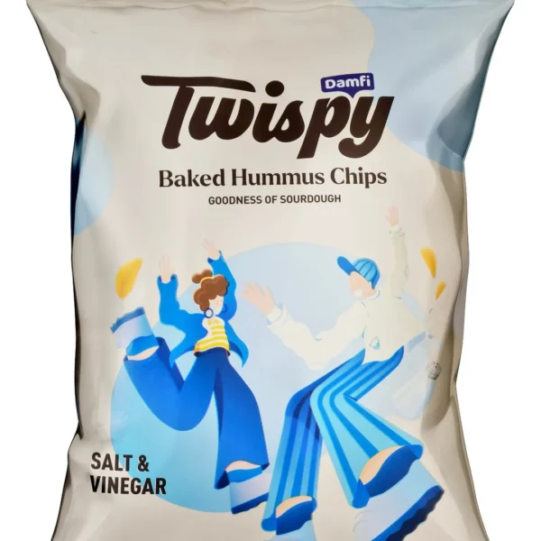 Twispy Baked Salt & Vinegar Hummus Chips - GMO free, gluten free, trans fat free