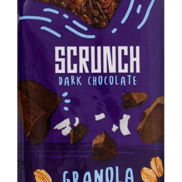 Scrunch Dark Chocolate Granola Bar - preservatives free, artificial flavors free, gluten free