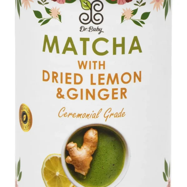 Dr. Baby Organic Matcha Powder with Dried Lemon & Ginger