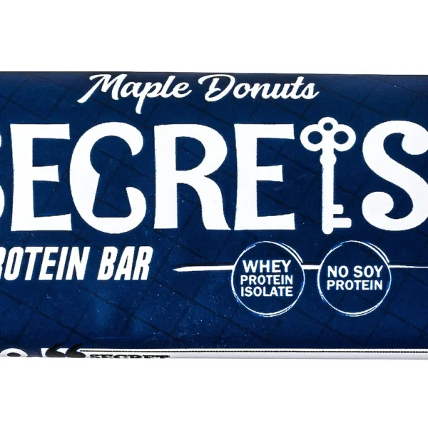 Organic Nation Secrets 24g Isolate Whey Protein Bar Maple Donut Flavor - soy protein free