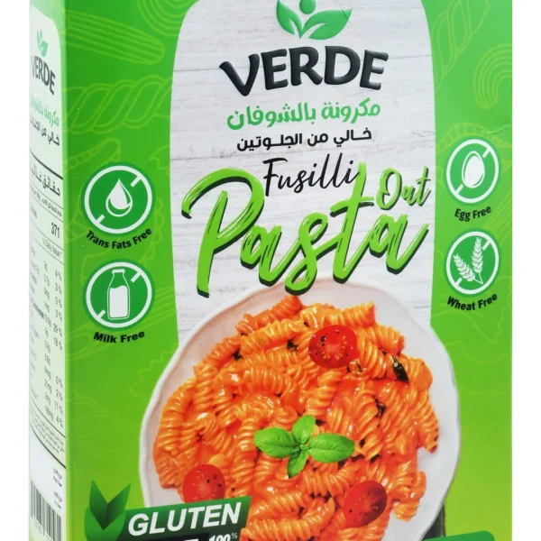 Verde Oat Fusilli Pasta - gluten free, milk free, trans fats free