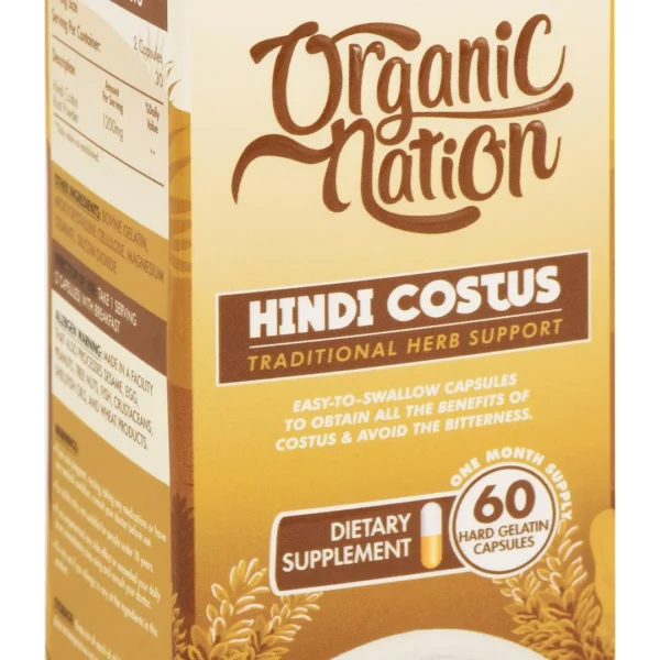 Organic Nation 1200mg Hindi Costus Herbal Supplement