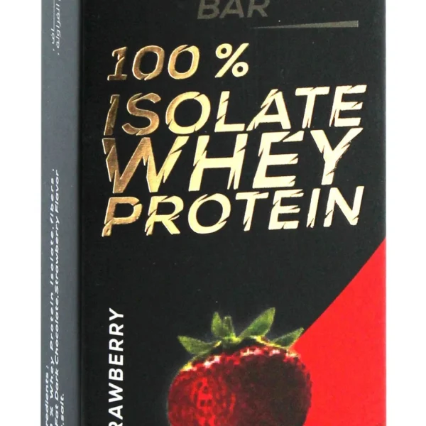 Zero 100% Isolate 30g Lean Whey Protein Bar Strawberry Flavor - GMO free, sugar free, artificial sweetener free