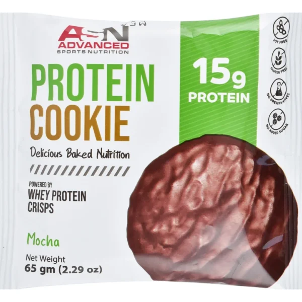 Advanced Sports Nutrition Mocha 15g Protein Cookie - gluten free, soy free, preservatives free