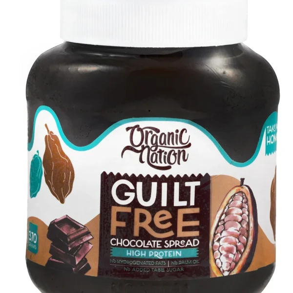 Organic Nation 10g Protein Chocolate Spread - no added sugar, hydrogenated fat free, palm oil free