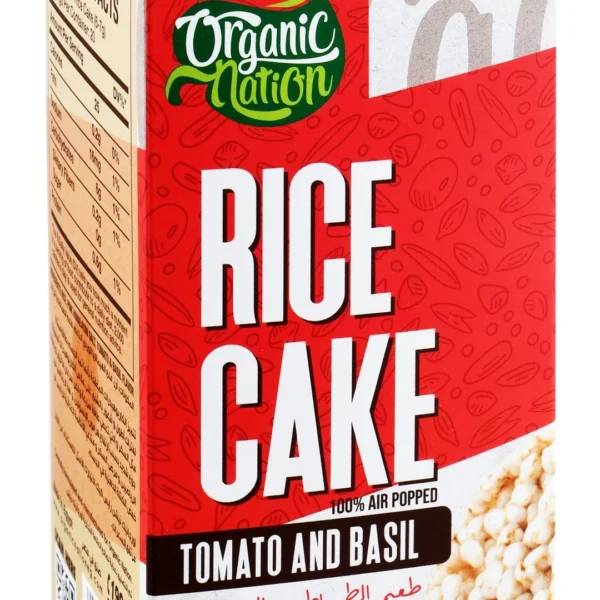 Organic Nation Rice Cakes Tomato & Basil Flavor - preservatives free, artificial colors free