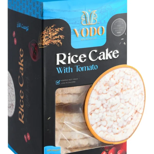 Vodo Popped Rice Cakes with Tomato - vegan, GMO free, gluten free