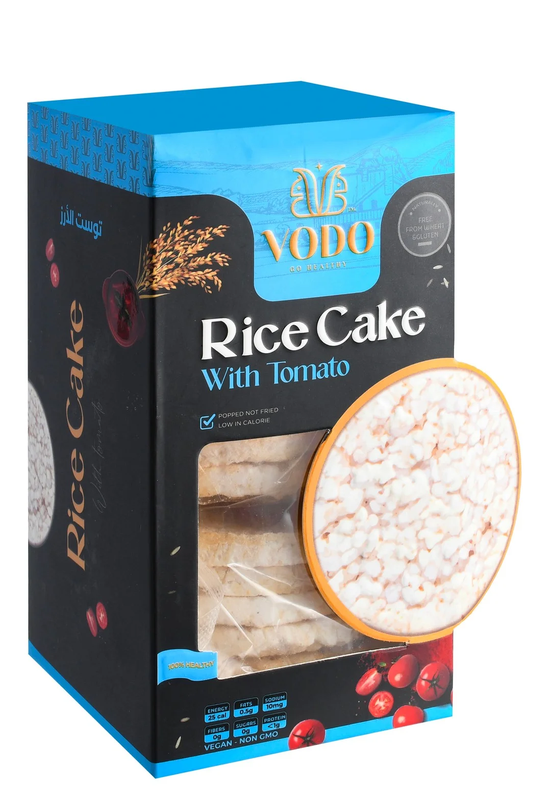 52f0335c-3232-4af6-ab5b-8fe1069f21e950ee70c58394a902309c9c3d179285dd_DSC_0004 Vodo Popped Rice Cakes with Tomato - vegan, GMO free, gluten free - الصورة 1