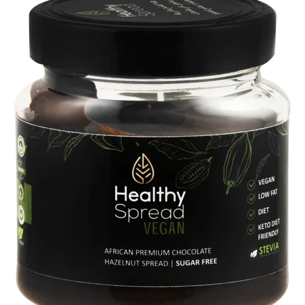 Healthy Spread Premium African Chocolate Hazelnut Spread - vegan, sugar free, palm oil free