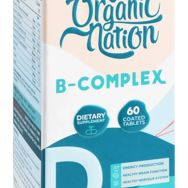 Organic Nation B-Complex Supplement for Energy, Brain & Nervous System
