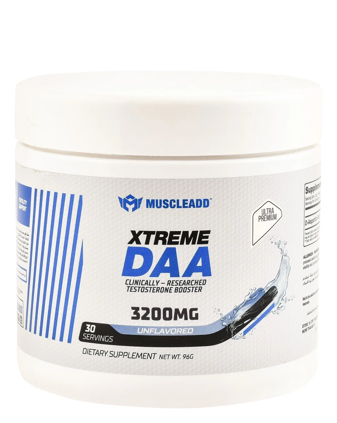587c7ff3-568b-4d89-8e7f-8229cbe05a260af556938a011a93a970e8c962accb2c_DSC_0165 Muscleadd Xtreme 3200mg D-Aspartic Acid Testosterone Booster Powder Supplement Unflavored - Image 1