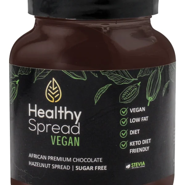Healthy Spread Premium African Chocolate Hazelnut Spread - vegan, sugar free, palm oil free