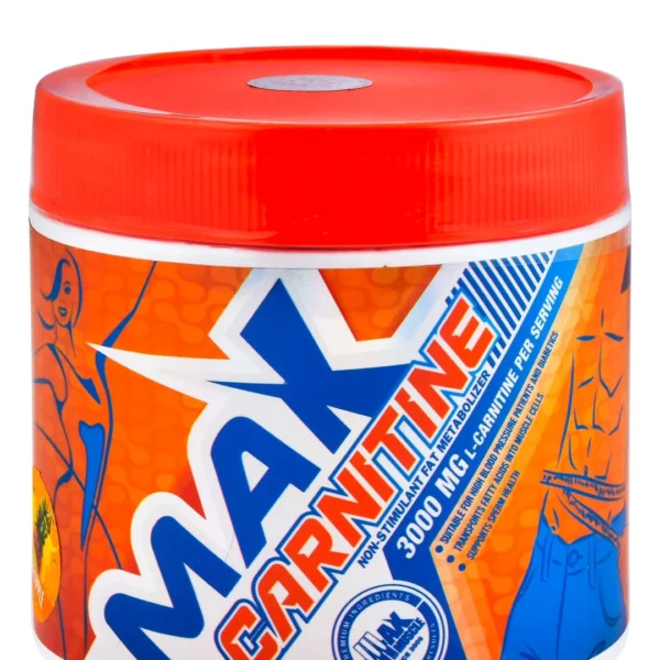 Max Muscle L-Carnitine HCL Fat Burner Powder Supplement Pineapple Flavor - doping free, additive free