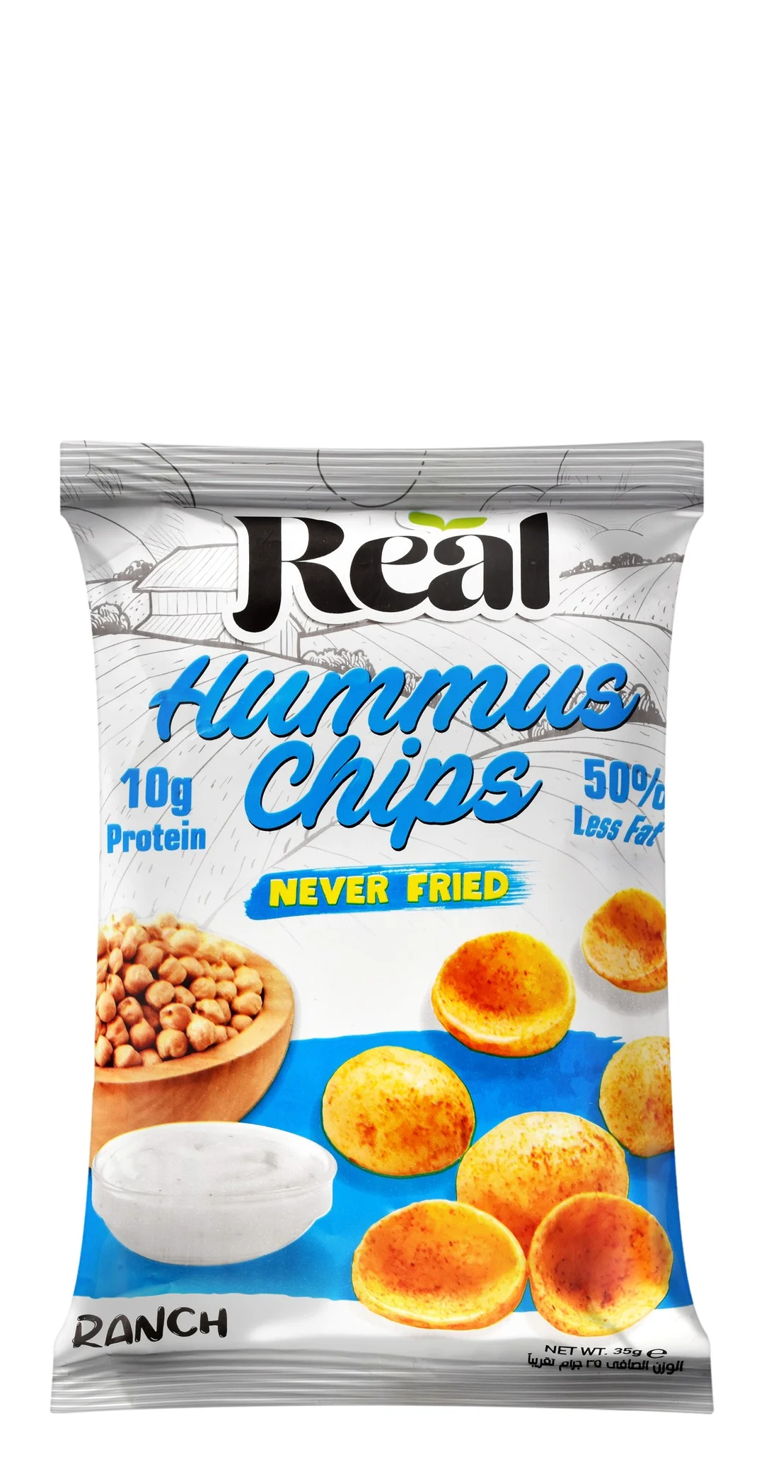 7778ce9e-6025-4447-8326-ffe8de4d78e10727fd45598016a25459bc51514c1e87_DSC_0106 Real 10g Protein Ranch Hummus Chips - الصورة 1