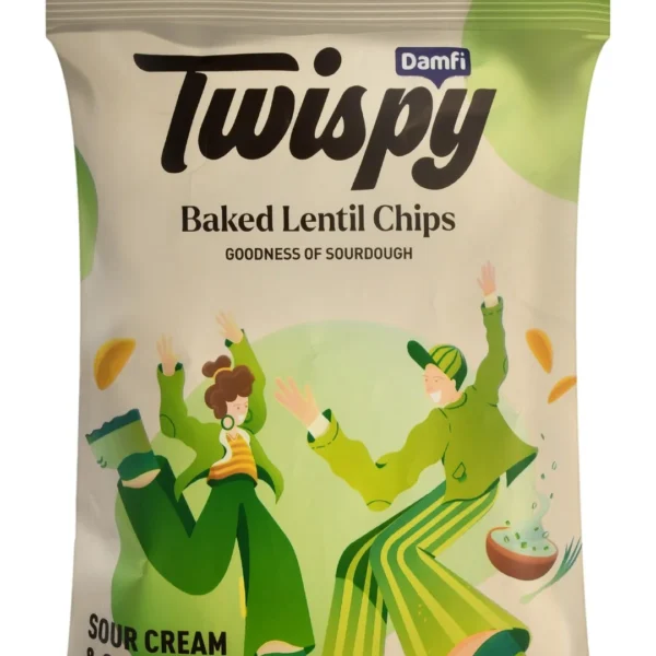 Twispy Baked Sour Cream & Onion Lentil Chips - GMO free, trans fat free, gluten free