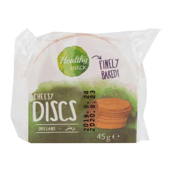 Healthy Snack Baked Cheesy Discs with Oregano
