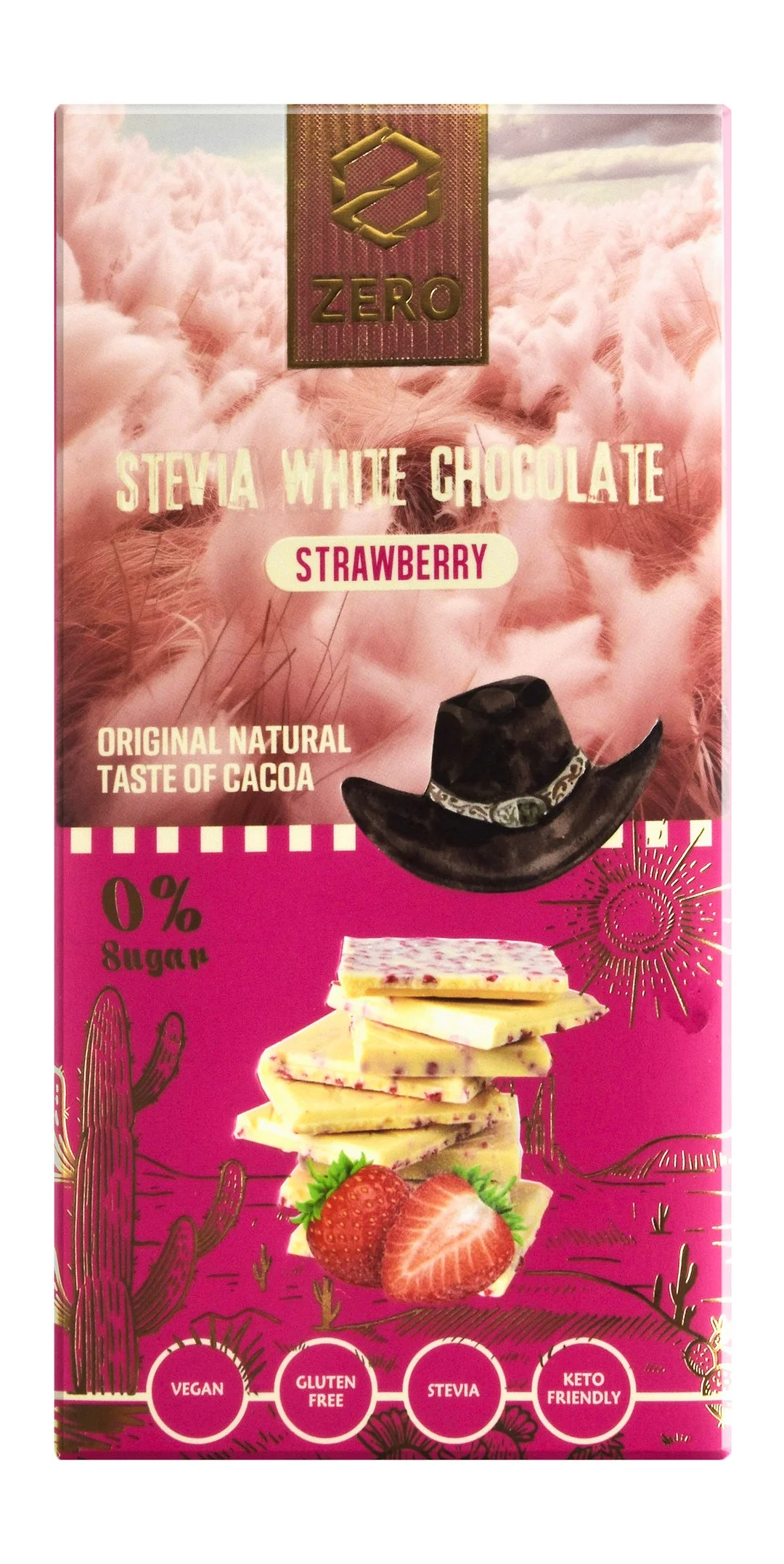 7f41c5a5-1b7f-41c4-84af-f78a39b4c37b4b2d8fa6a38d6f6a22432c1f688af8cf_DSC_0020 Zero White Chocolate Slab with Stevia & Dried Strawberry - vegan, no added sugar, gluten free - الصورة 1