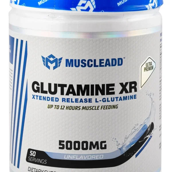 Muscleadd 5000mg Glutamine XR Powder Supplement Unflavored