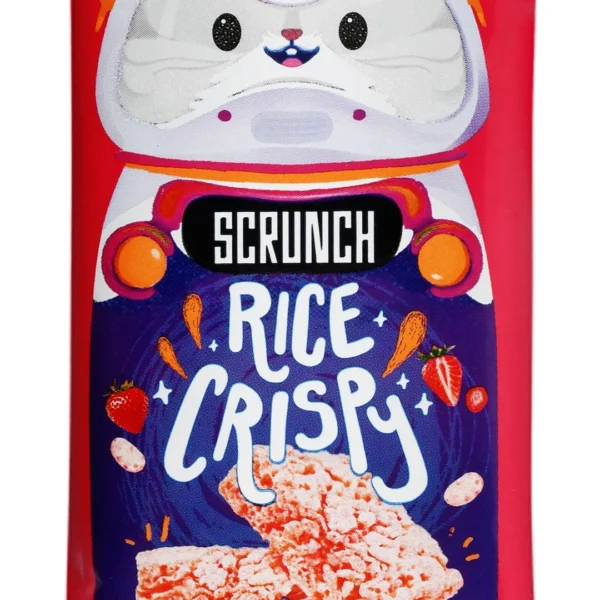 Scrunch Rice Crisp Bar with Strawberry Pieces - artificial flavors free, no added preservatives