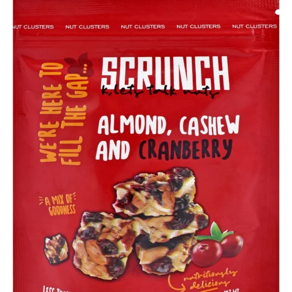 Scrunch Almond, Cashew & Cranberry Bites - vegan, gluten free, preservatives free,